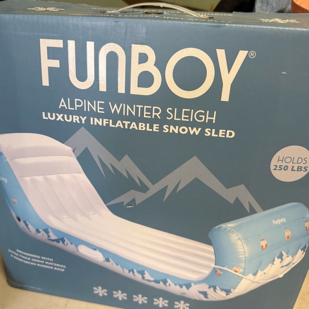 Inflatable Snow Sled - Blue - Picture 2 of 2
